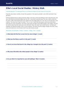 Free Local History Comprehension | Class 4 | Social Studies / History | BookFlik