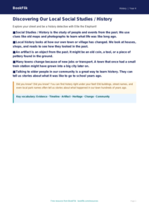Free Local History Poster | Class 4 | Social Studies / History | BookFlik