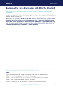 Free Maya Civilisation Drawing Sheet | Class 5 | Social Studies / History | BookFlik