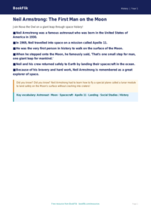 Free Neil Armstrong Poster | Class 1 | Social Studies / History | BookFlik