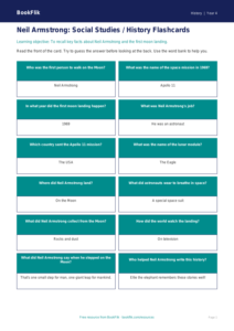 Neil Armstrong Flashcards for Class 4 | CBSE Social Studies | BookFlik