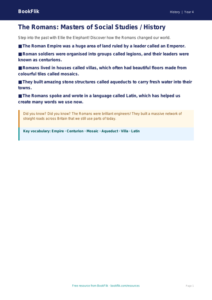 Free Romans Poster | Class 4 | Social Studies / History | BookFlik