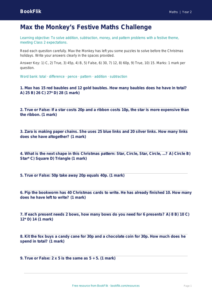 Free Christmas Maths Quiz | Class 2 | Maths | BookFlik