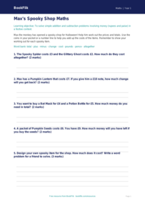 Halloween Maths Worksheet for Class 1 | CBSE Maths Practice