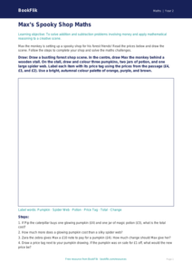 Halloween Maths Drawing Sheet for Class 2 | CBSE Maths Worksheet