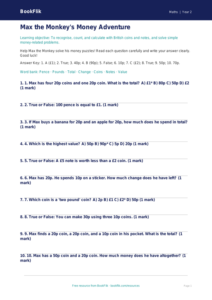 Free Money Quiz | Class 2 | Maths | BookFlik