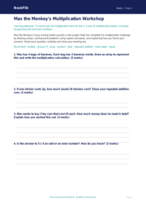 Free Multiplication Template | Class 2 | Maths | BookFlik