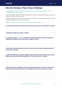 Free Place Value Assessment | Class 2 | Maths | BookFlik