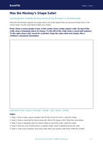 Free Shape Drawing Sheet | Class 1 | Maths | BookFlik