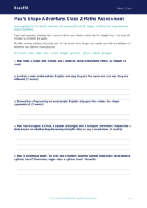 Free Shape Assessment | Class 2 | Maths | BookFlik