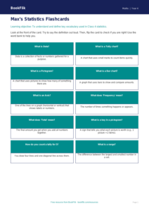 Free Statistics Flashcards | Class 4 | Maths | BookFlik