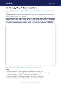 Time Drawing Sheet | Class 1 Maths | CBSE Curriculum | BookFlik