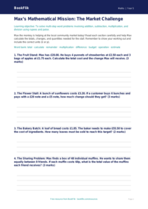 Free Word Problems Template | Class 5 | Maths | BookFlik