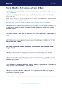 Athletics Quiz for Class 5 | CBSE PE Curriculum | BookFlik