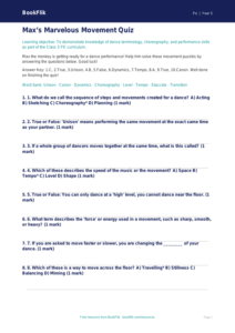 Dance Quiz Class 5 | CBSE Physical Education | BookFlik