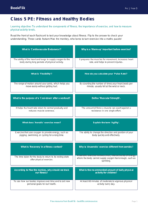 Fitness Flashcards for Class 5 | CBSE PE Curriculum | BookFlik