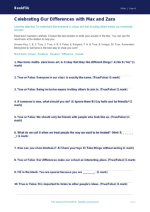 Free Diversity And Inclusion Quiz | Class 4 | Life Skills | BookFlik