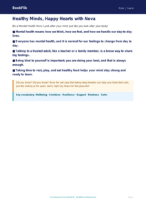 Mental Health Poster Activity for Class 4 | Life Skills | BookFlik