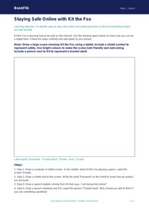 Online Safety Drawing Sheet for Class 4 | CBSE Life Skills | BookFlik