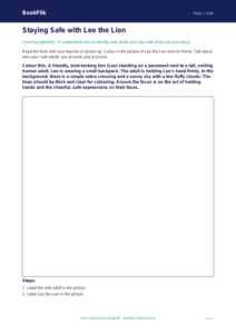 Free Personal Safety Colouring Page | Nursery / LKG | Life Skills | BookFlik