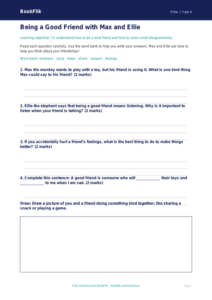 Free Relationships Worksheet | Class 4 | Life Skills | BookFlik