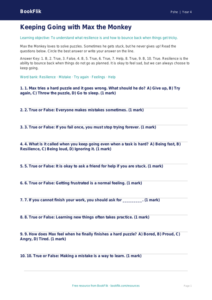 Free Resilience Quiz | Class 4 | Life Skills | BookFlik