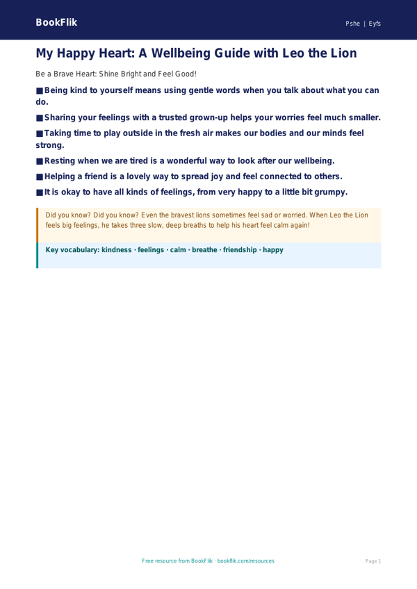 Free Wellbeing Poster | Nursery / LKG | Life Skills | BookFlik worksheet preview — Pshe Wellbeing
