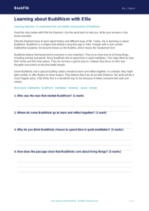 Free Buddhism Comprehension | Class 4 | EVS / Moral Education | BookFlik