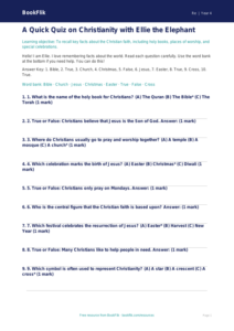 Christianity Quiz for Class 4 | EVS & Moral Education | BookFlik