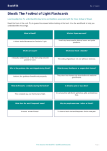 Diwali Flashcards for Class 4 | EVS & Moral Education | BookFlik