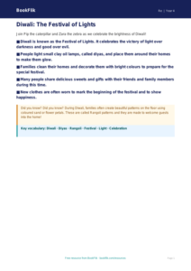 Free Diwali Poster | Class 4 | EVS / Moral Education | BookFlik