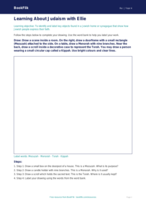Free Judaism Drawing Sheet | Class 4 | EVS / Moral Education | BookFlik