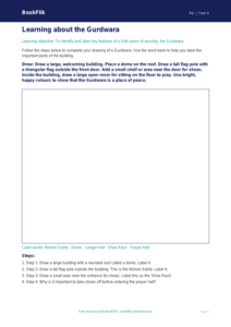 Free Sikhism Drawing Sheet | Class 4 | EVS / Moral Education | BookFlik