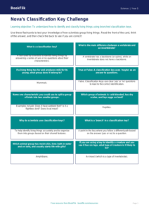 Free Classification Keys Flashcards | Class 5 | Science | BookFlik