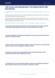 Free Reproduction Worksheet | Class 5 | Science | BookFlik