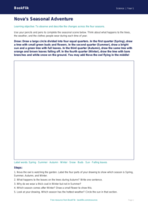 Free Seasonal Changes Drawing Sheet | Class 1 | Science | BookFlik
