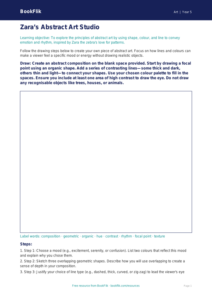 Free Abstract Art Drawing Sheet | Year 5 Greater Depth | BookFlik