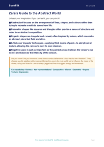 Free Abstract Art Poster | Year 5 Greater Depth | BookFlik