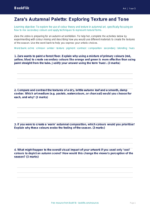 Free Autumn Art Activity Sheet | Year 5 Greater Depth | BookFlik