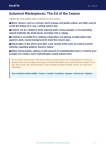 Free Autumn Art Poster | Year 5 Greater Depth | BookFlik