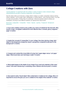 Free Collage Activity Sheet | Year 5 Greater Depth | BookFlik