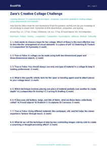 Free Collage Quiz | Year 5 Greater Depth | BookFlik