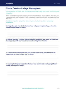 Free Collage Template | Year 5 Greater Depth | BookFlik
