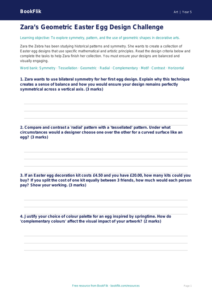 Free Easter Art Activity Sheet | Year 5 Greater Depth | BookFlik