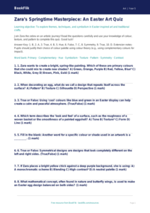 Free Easter Art Quiz | Year 5 Greater Depth | BookFlik
