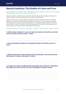 Free Kandinsky Assessment | Year 5 Greater Depth | BookFlik