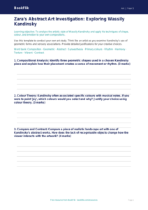 Free Kandinsky Template | Year 5 Greater Depth | BookFlik