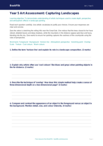 Free Landscapes Assessment | Year 5 Greater Depth | BookFlik