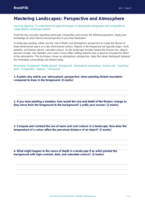 Free Landscapes Worksheet | Year 5 Greater Depth | BookFlik