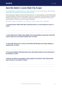 Free L.S. Lowry Activity Sheet | EYFS Art Lesson | BookFlik